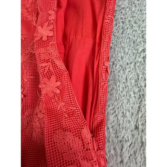Romeo Juliet Couture Coral Lace Overlay Sleeveless Dress Medium Womens NWT Core - Picture 15 of 16